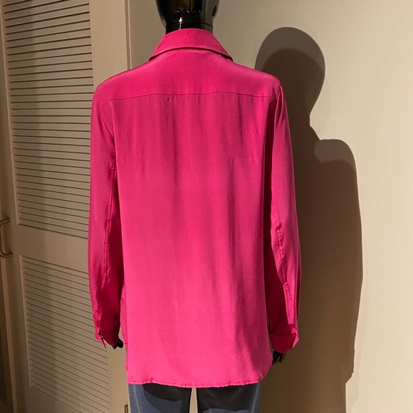 Marc by Marc Jacobs 100% Silk Blouse Hot Fuchsia M 6 - Picture 3 of 13